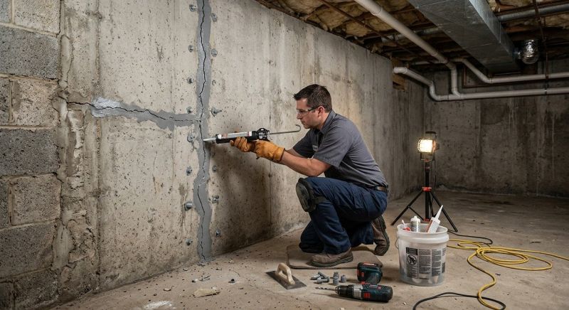 Basement Crack Repair in Lancaster County, PA