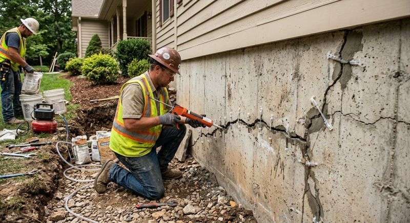 Cracked Foundation Repair in Holtwood, PA