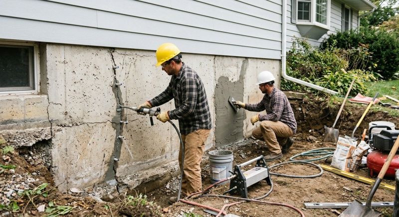 Cracked Foundation Repair in Lancaster, PA