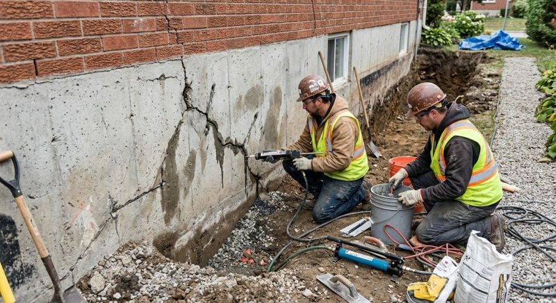 Cracked Foundation Repair in Red Lion, PA