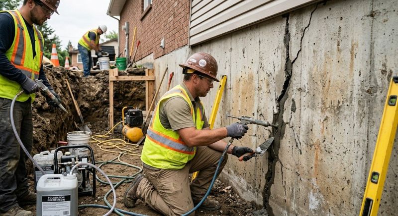 Cracked Foundation Repair in York, PA
