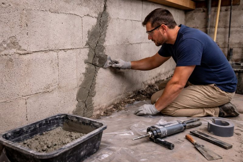 Foundation Crack Repair in Denver, PA