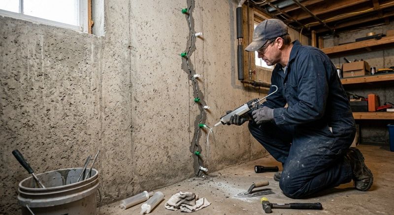Foundation Crack Repair in Mount Joy, PA