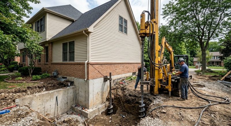 Helical Piers Installation in Lancaster County, PA