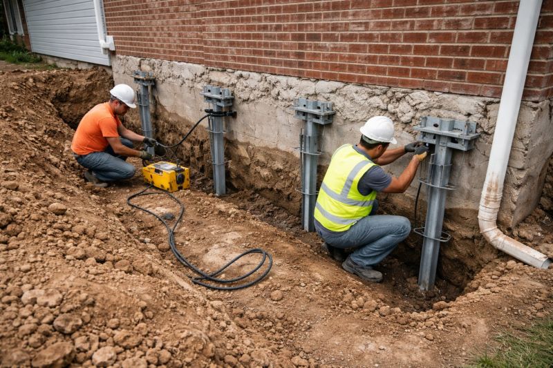 Helical Piers Installation in Lancaster County, PA