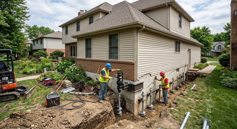 Helical Piers Installation in Lancaster County, PA