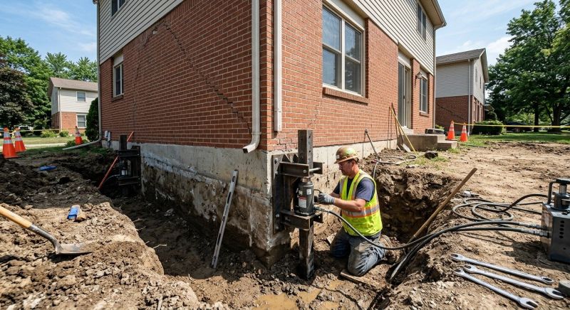 Sinking Foundation Repair in Lancaster County, PA