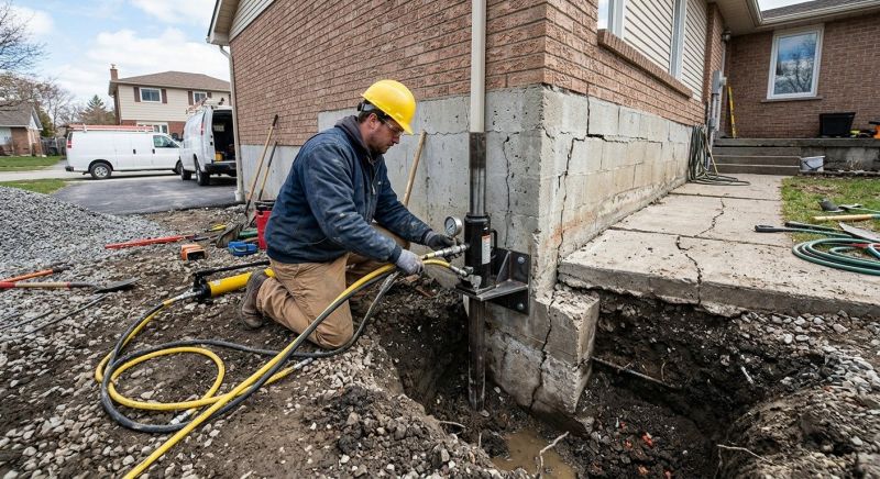 Sinking Foundation Repair in Reinholds, PA